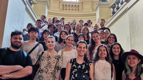 International students on library visit